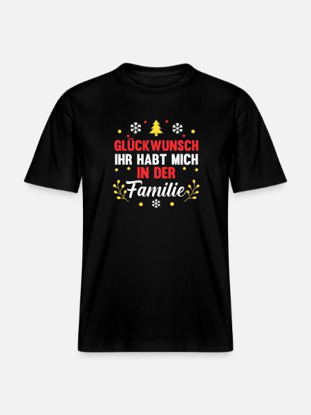 Santa Claus Christmas Time Christmas - RELAXED FIT Unisex Organic T-Shirt - black