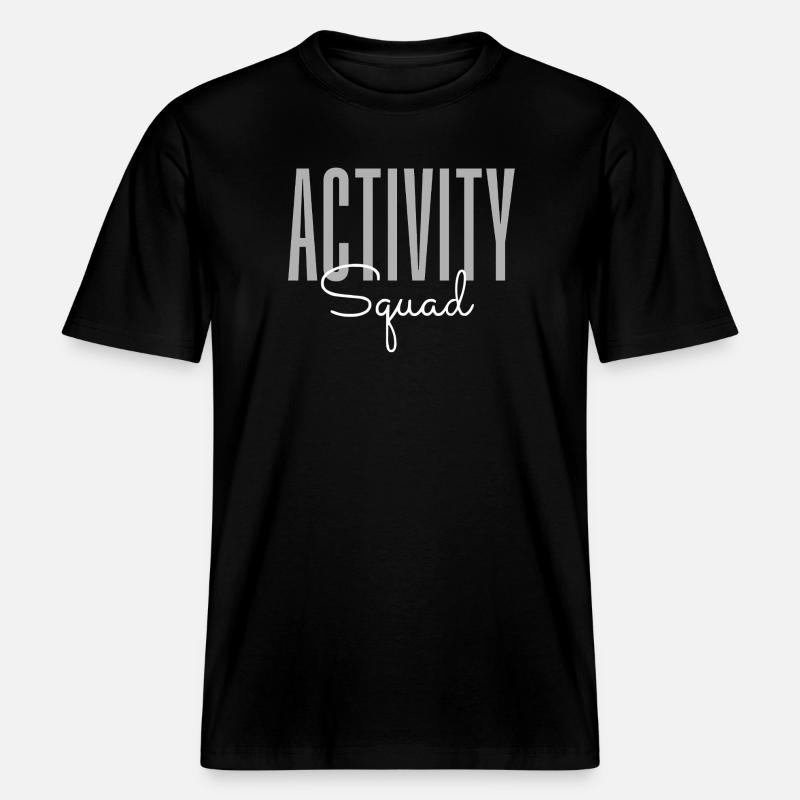 Activity Squad – Fun Group Team Event -  RELAXED FIT Unisex Organic T-Shirt - black