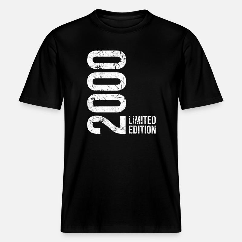 26e anniversaire, Édition limitée 2000 - T-shirt unisexe RELAXED FIT en coton bio - noir