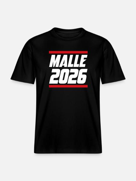 Malle 2026 lettering -  RELAXED FIT Unisex Organic T-Shirt - black