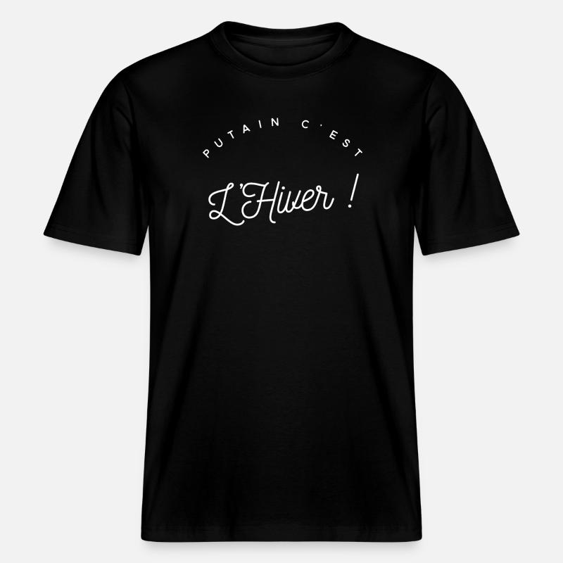 Nervenkitzel einer Wintersaison -  RELAXED FIT Unisex Organic T-Shirt - Schwarz