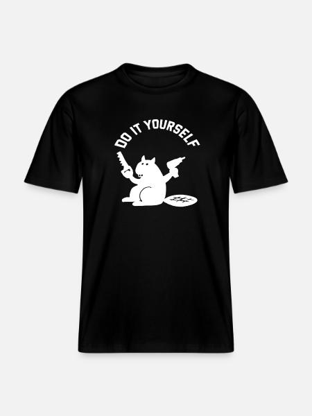 Rizinusbricolage, mach es selbst - RELAXED FIT Unisex Organic T-Shirt - Schwarz
