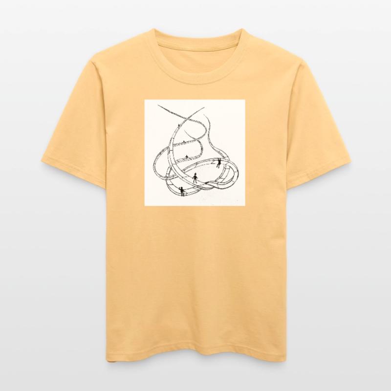 Multi-layered looping paths  RELAXED FIT Unisex Organic T-Shirt