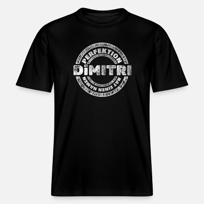 Dimitri als Dimitri -  RELAXED FIT Unisex Organic T-Shirt - Schwarz