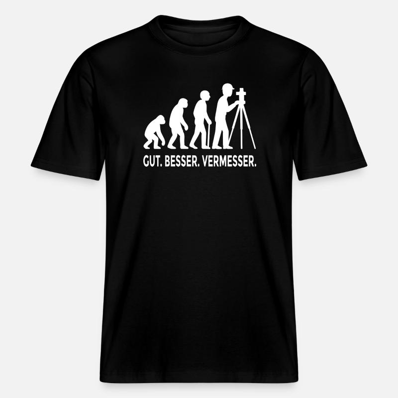 Bonne évolution de Meilleur Géomètre -  T-shirt unisexe RELAXED FIT en coton bio - noir