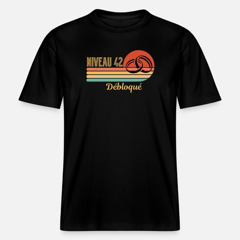 Muttmutter-Hochzeit – 42 Jahre Ehe -  RELAXED FIT Unisex Organic T-Shirt - Schwarz