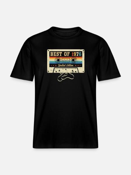 Best Of 1976 50th Birthday - RELAXED FIT Unisex Organic T-Shirt - black