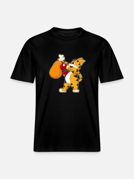 Tiger Boxer Punching Bag Boxing -  RELAXED FIT Unisex Organic T-Shirt - black
