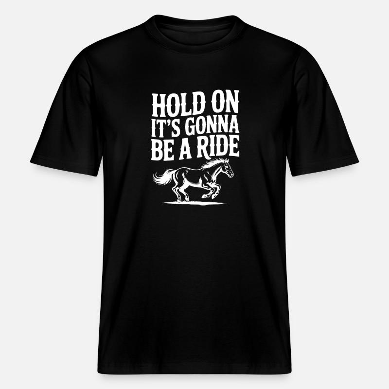 Warte kurz – Es wird eine Fahrt - RELAXED FIT Unisex Organic T-Shirt - Schwarz