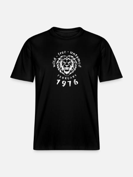 Wild, free & untamed since 02/1976 - RELAXED FIT Unisex Organic T-Shirt - black