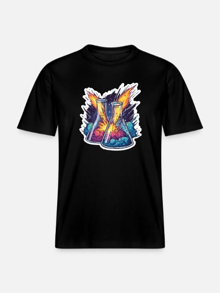 Lab Geek Bildungsquadrantid Meteorstrom-Erlebnis -  RELAXED FIT Unisex Organic T-Shirt - Schwarz