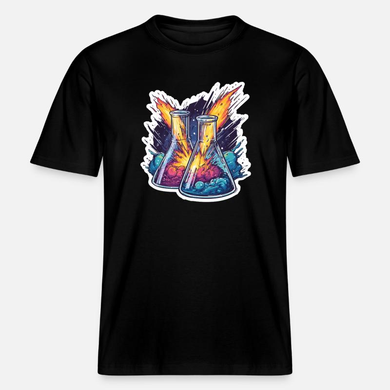 Lab Geek Bildungsquadrantid Meteorstrom-Erlebnis -  RELAXED FIT Unisex Organic T-Shirt - Schwarz