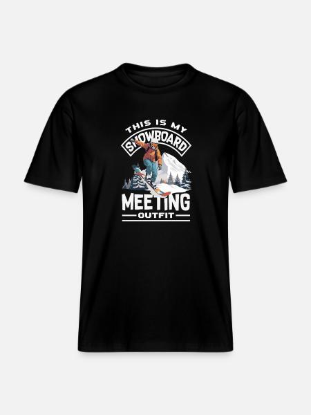 Snowboarden Snowboardtreffen Sessellift - RELAXED FIT Unisex Organic T-Shirt - Schwarz