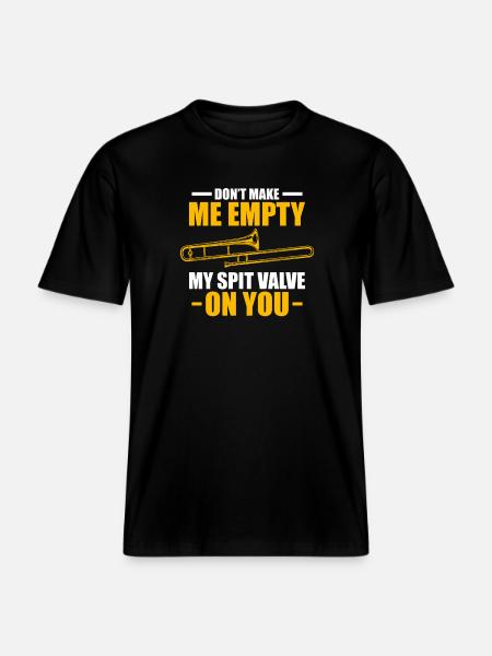 Spit Valve Trombone Trombone Player Trombonist - RELAXED FIT Unisex Organic T-Shirt - black