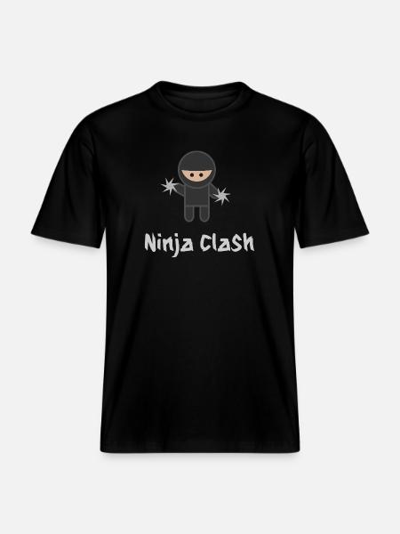 Ninja Fight Sport Shuriken -  RELAXED FIT Unisex Organic T-Shirt - black