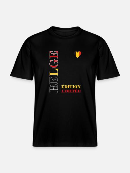 Belgium Limited Edition Graphic -  RELAXED FIT Unisex Organic T-Shirt - black