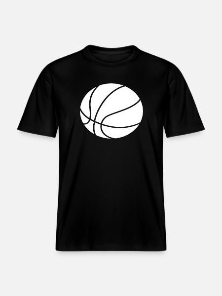 Minimal Basketball Outline Sport Design - RELAXED FIT Unisex Organic T-Shirt - black