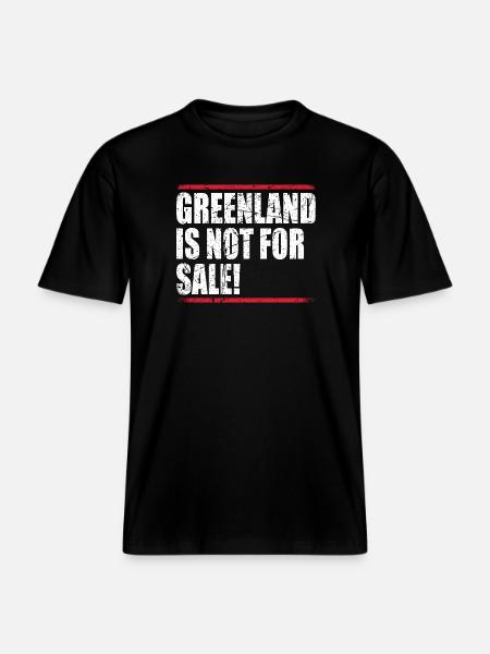 Greenland Is Not For Sale - RELAXED FIT Unisex Organic T-Shirt - black