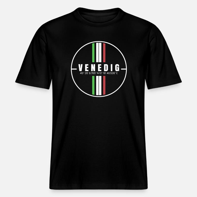 Venice Coordinates - RELAXED FIT Unisex Organic T-Shirt - black
