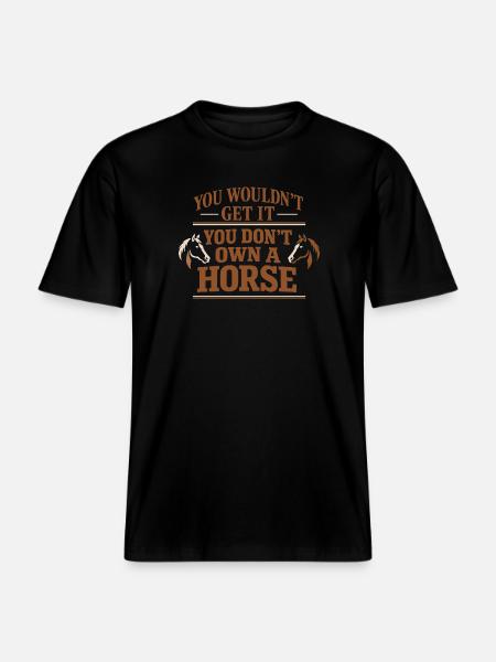 Horse People Equestrian Identity Barn - RELAXED FIT Unisex Organic T-Shirt - black