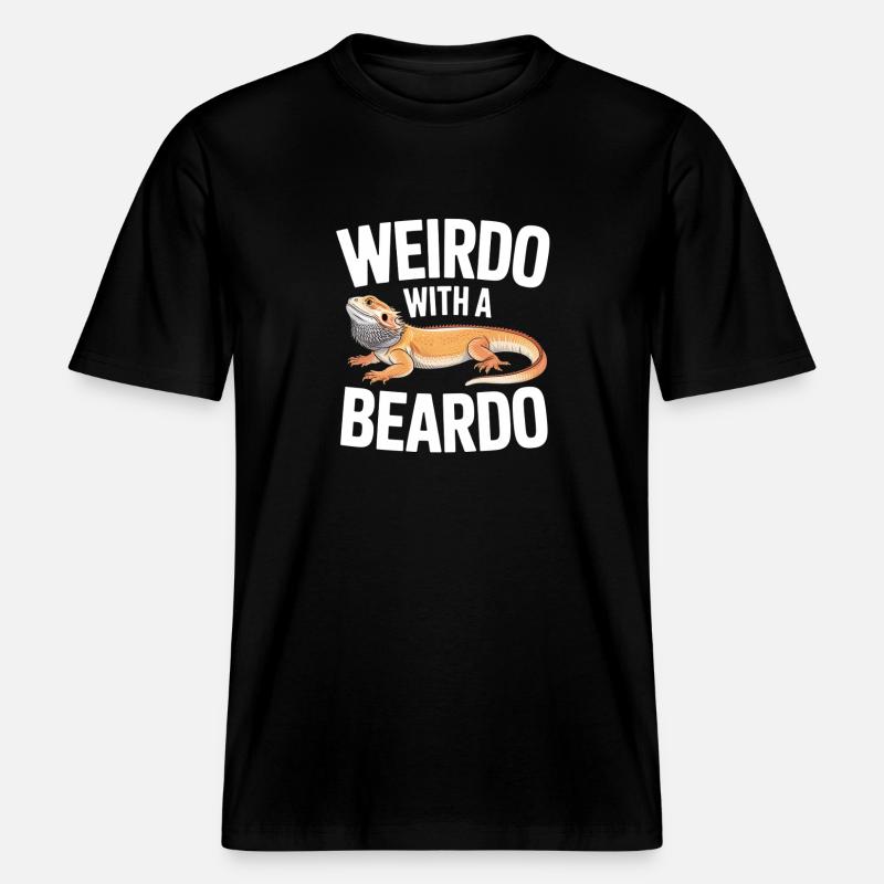 Weirdo mit Bartkind -  RELAXED FIT Unisex Organic T-Shirt - Schwarz