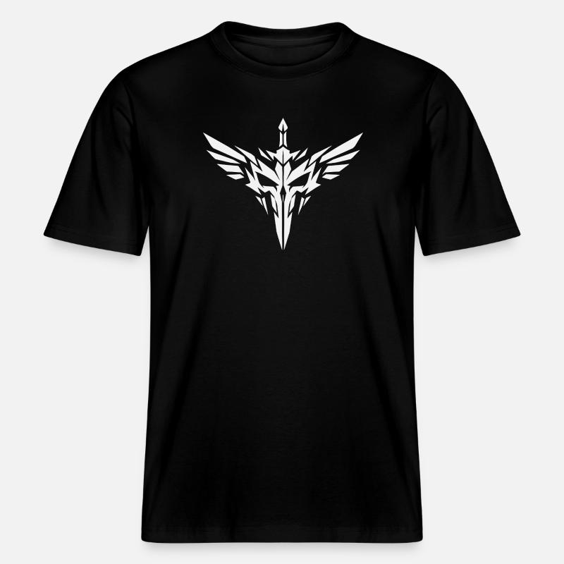 Épée avec ailes et yeux - T-shirt unisexe RELAXED FIT en coton bio - noir