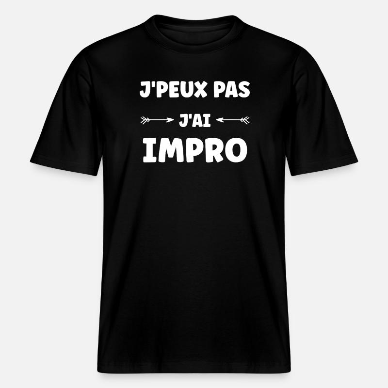 Ich kann nicht. Ich improvisiere. - RELAXED FIT Unisex Organic T-Shirt - Schwarz