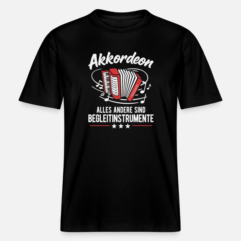 Accordéon Instruments d’accompagnement -  T-shirt unisexe RELAXED FIT en coton bio - noir