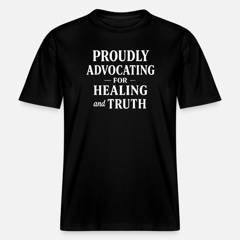 Forensic Nurse Practitioner Healing & Truth -  RELAXED FIT Unisex Organic T-Shirt - Schwarz