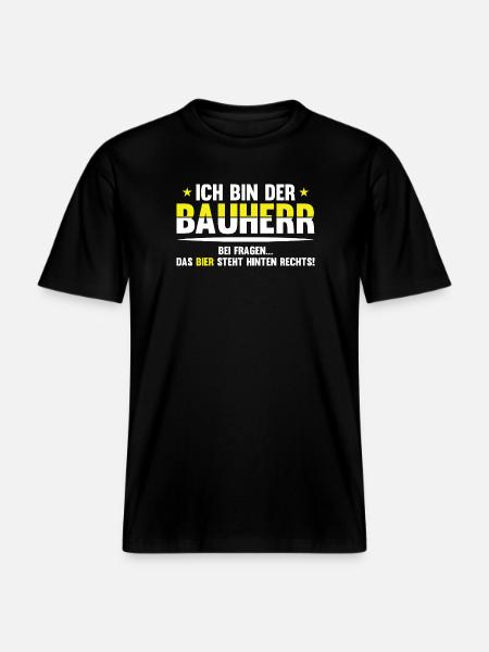 Bavarian Beer Joke Saying -  RELAXED FIT Unisex Organic T-Shirt - black