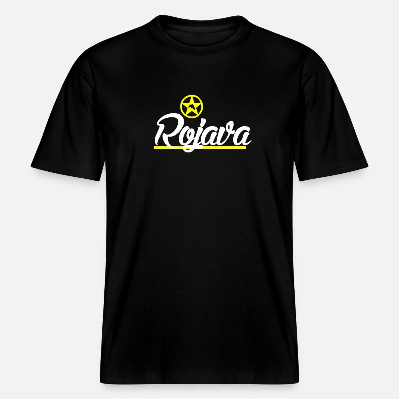 Kurde de Rojava -  T-shirt unisexe RELAXED FIT en coton bio - noir