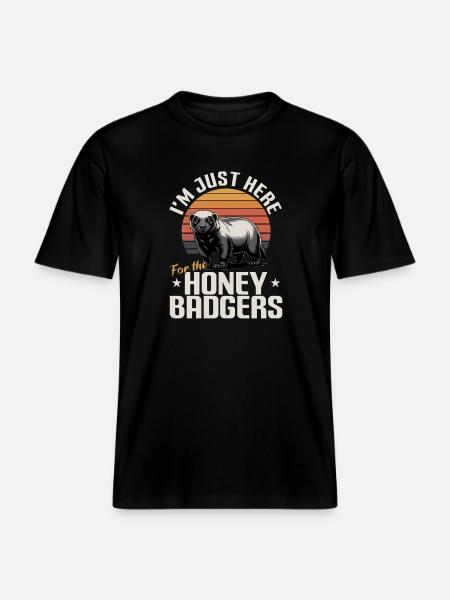 Funny Honey Badger - RELAXED FIT Unisex Organic T-Shirt - Schwarz