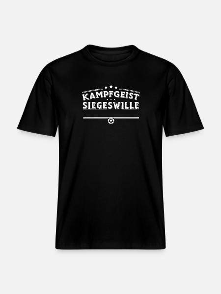 Kampfgeist - Siegeswille - YOUR TEXT  -  RELAXED FIT Unisex Organic T-Shirt - Schwarz