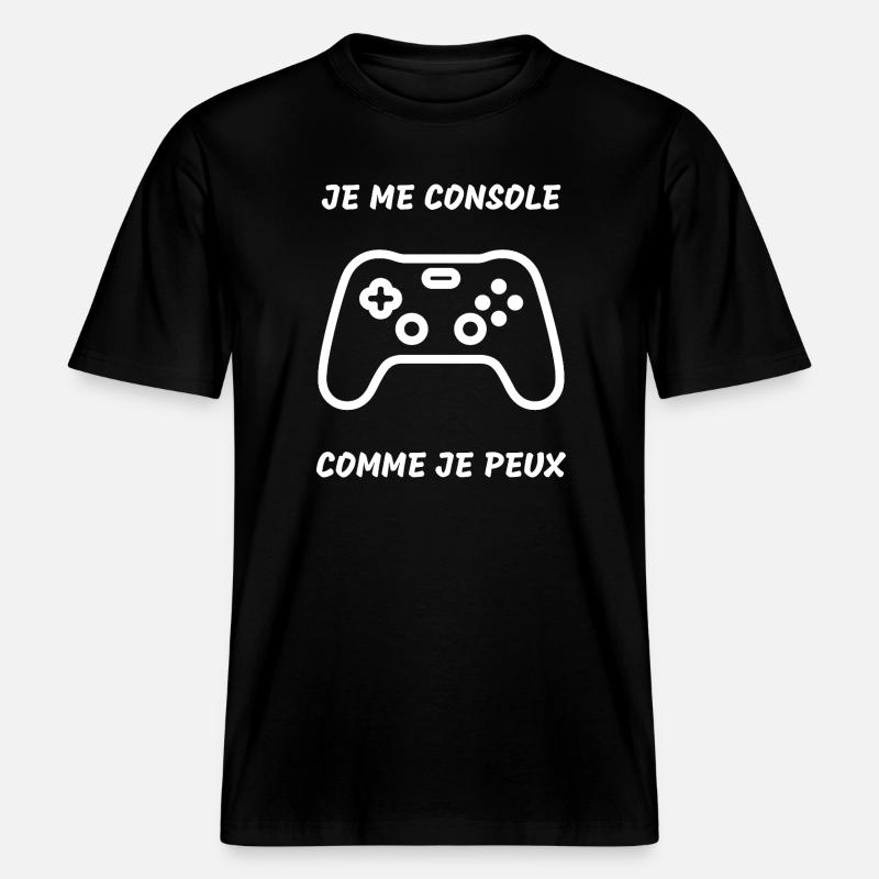 Videospiel-Controller -  RELAXED FIT Unisex Organic T-Shirt - Schwarz