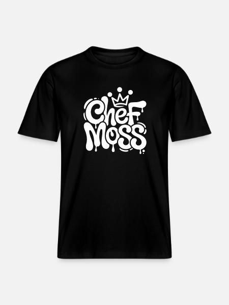 Chef Moss Graffiti Krone - RELAXED FIT Unisex Organic T-Shirt - Schwarz