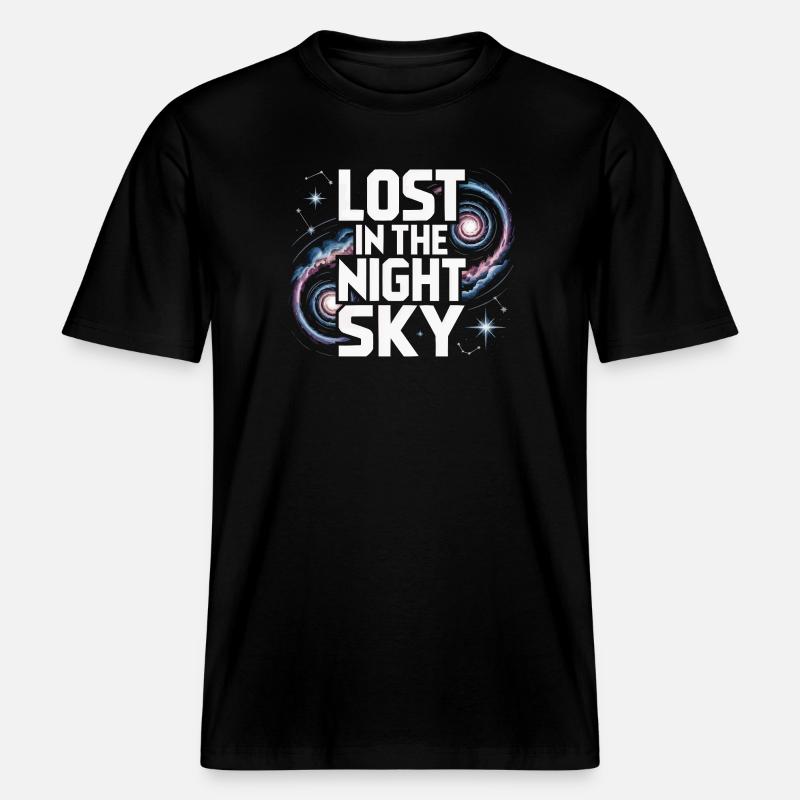 Astronom Galaxy Outerspace Universe Astronomie -  RELAXED FIT Unisex Organic T-Shirt - Schwarz