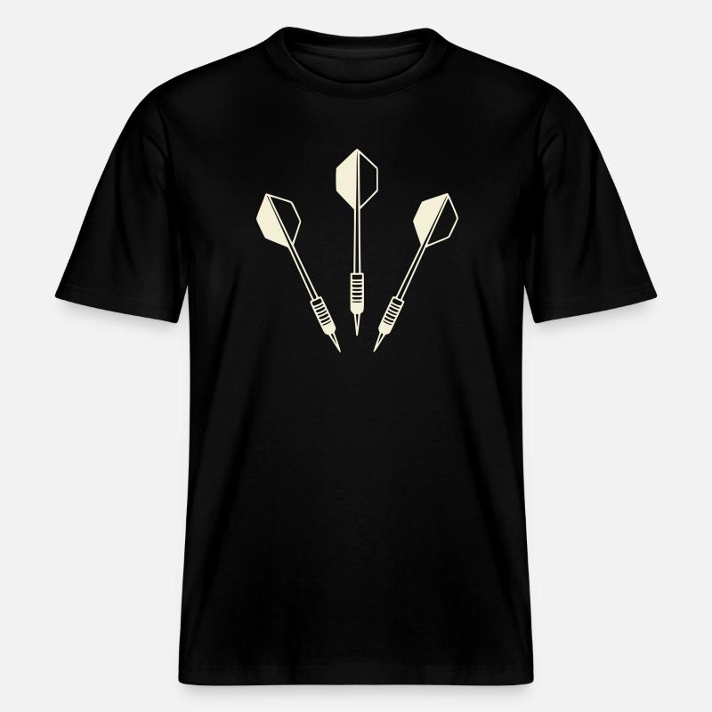 Trois Fléchettes - Set de Fléchettes -  T-shirt unisexe RELAXED FIT en coton bio - noir