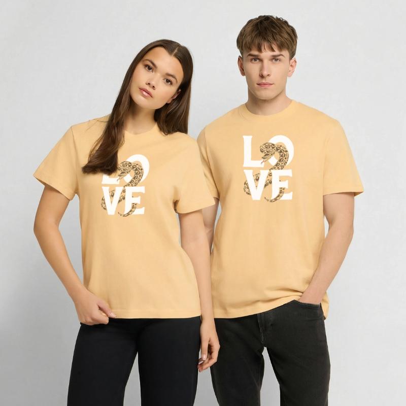 Königspython Schlangen LOVE Terrarium Python  RELAXED FIT Unisex Organic T-Shirt