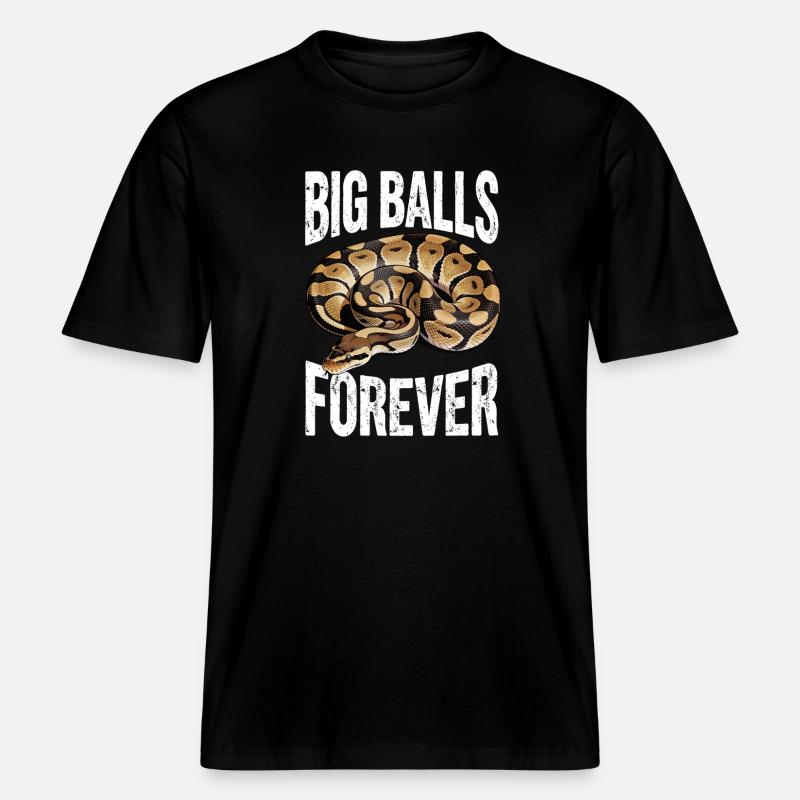 Königspython Schlangen Liebhaber Terrarium Python - RELAXED FIT Unisex Organic T-Shirt - Schwarz