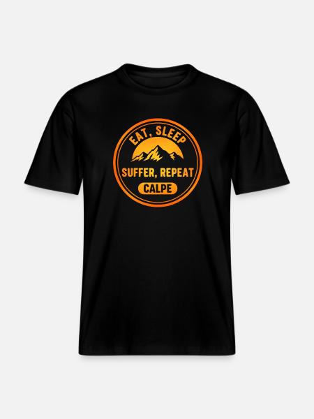 Eat Sleep Suffer Repeat Calpe - RELAXED FIT Unisex Organic T-Shirt - black