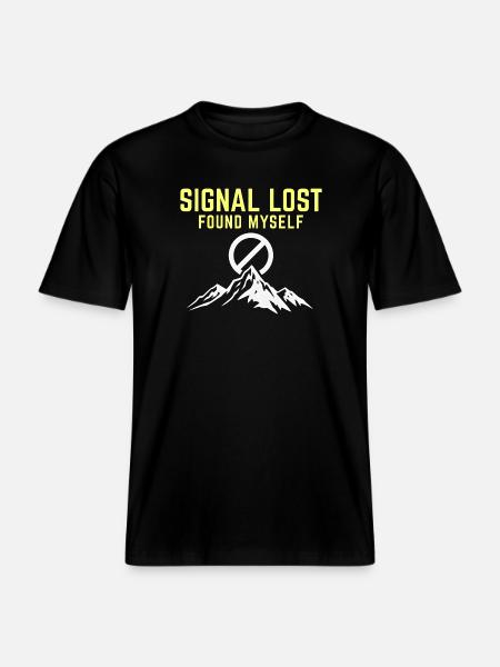 Signal perdu – Trouvé -  T-shirt unisexe RELAXED FIT en coton bio - noir