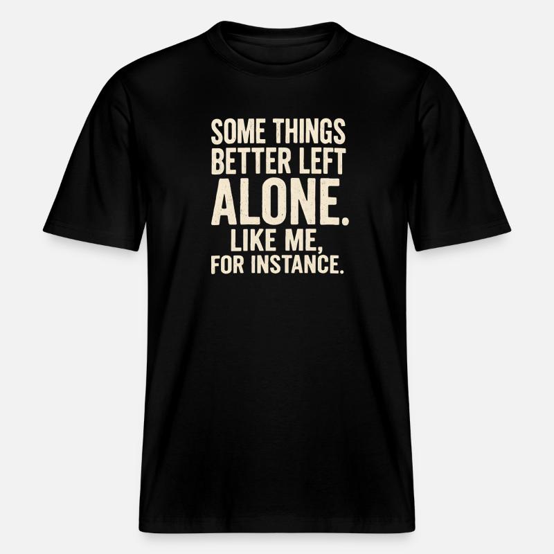 Lustiger Spruch Introvertierte Nerds Geschenkidee -  RELAXED FIT Unisex Organic T-Shirt - Schwarz