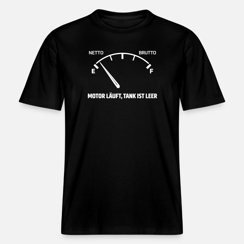 Engine runs tank empty -  RELAXED FIT Unisex Organic T-Shirt - black