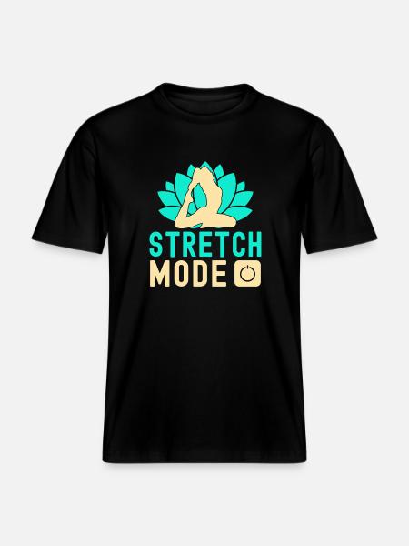 Yoga Stretch Mode On Funny Yoga - RELAXED FIT Unisex Organic T-Shirt - black