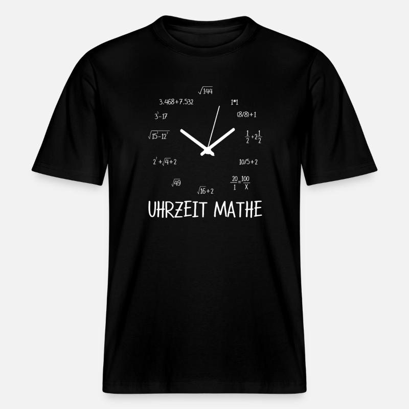 Time math math math teacher student -  RELAXED FIT Unisex Organic T-Shirt - black