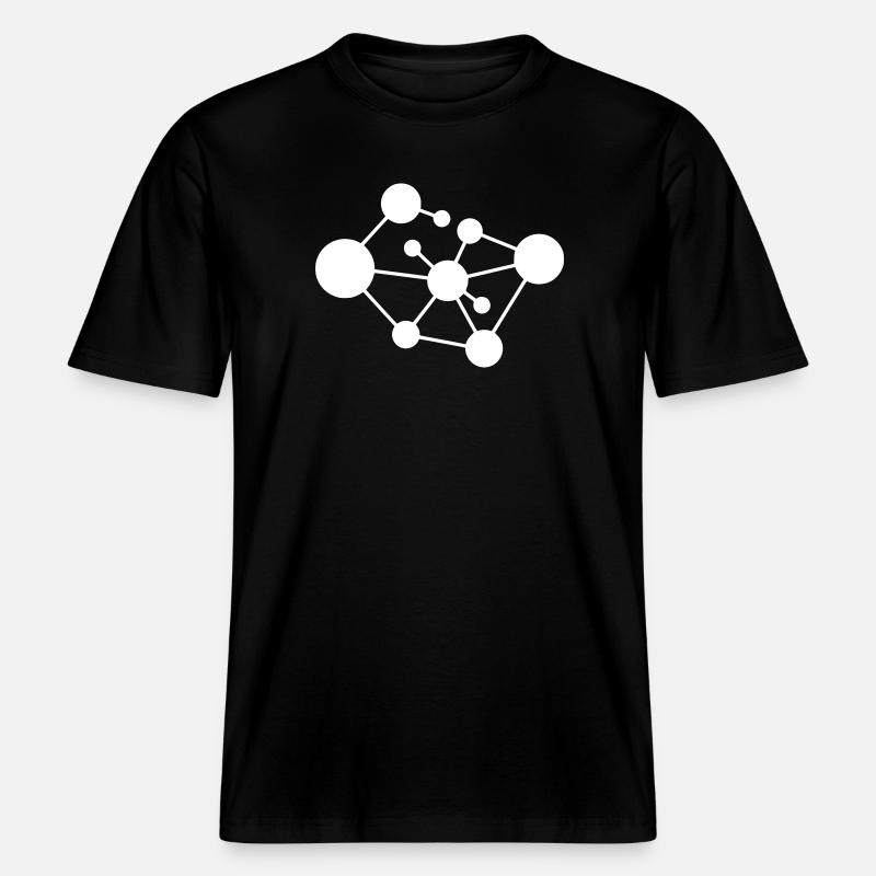 Molecule Network Connection -  RELAXED FIT Unisex Organic T-Shirt - black