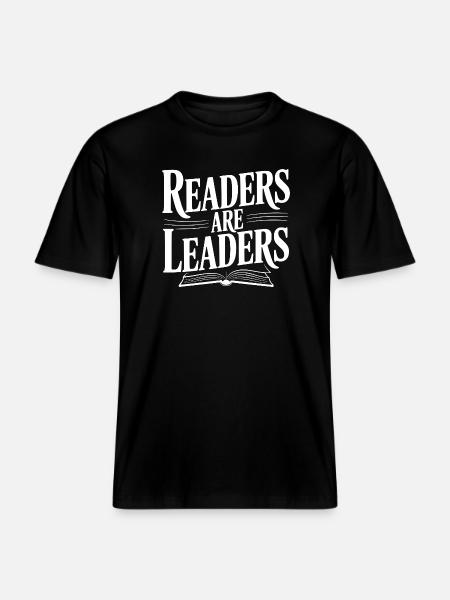 Les lecteurs sont des leaders - T-shirt unisexe RELAXED FIT en coton bio - noir