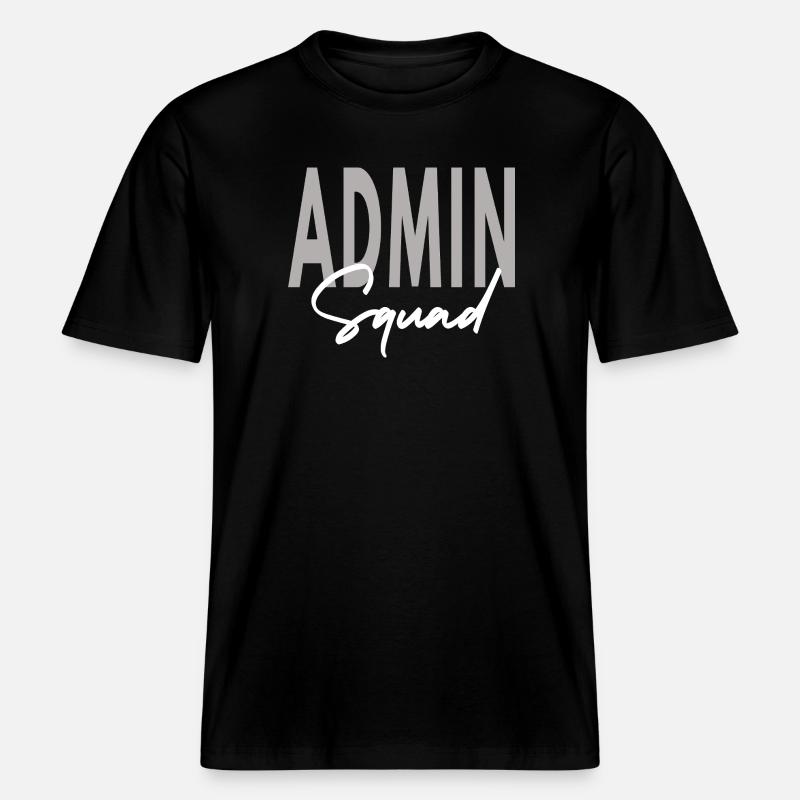 Assistant administrateur de l’équipe Admin -  T-shirt unisexe RELAXED FIT en coton bio - noir