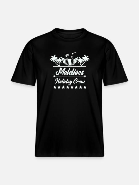 Maldives Holiday Crew -  RELAXED FIT Unisex Organic T-Shirt - black