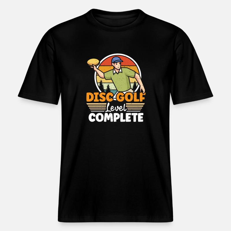 Cadeaux de disc golf Disc Golf -  T-shirt unisexe RELAXED FIT en coton bio - noir